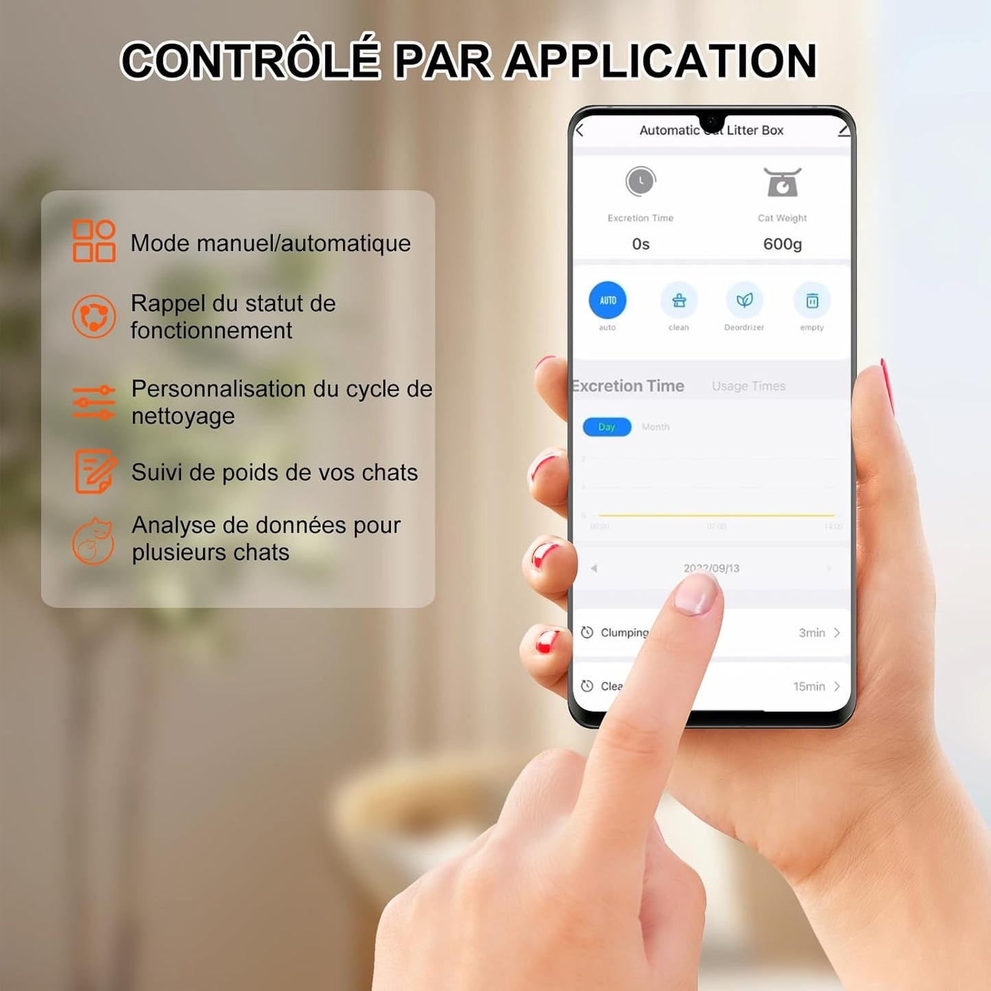 Smart Kitty 2.0™ Litière automatique chat Litiere Chat   